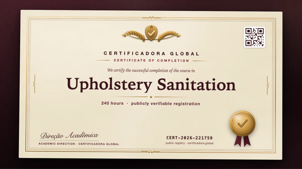 Cover of the Upholstery Sanitation course