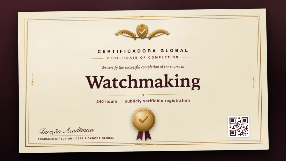 Cover of the Watchmaking course