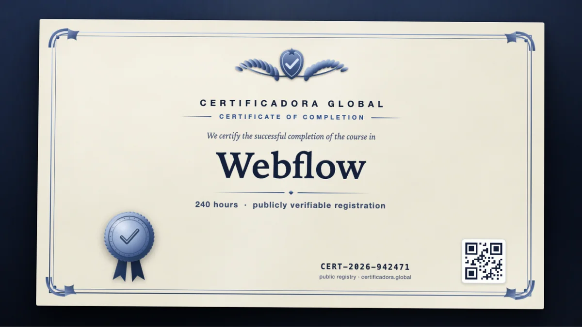Cover of the Webflow course