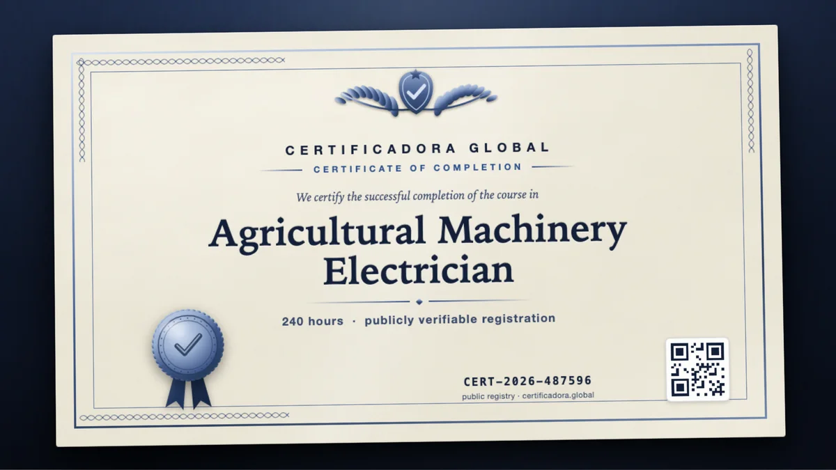 Cover of the Agricultural Machinery Electrician course