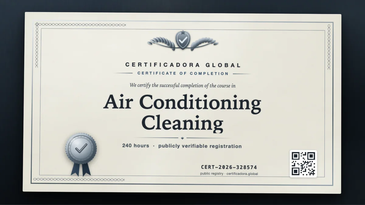 Cover of the Air Conditioning Cleaning course