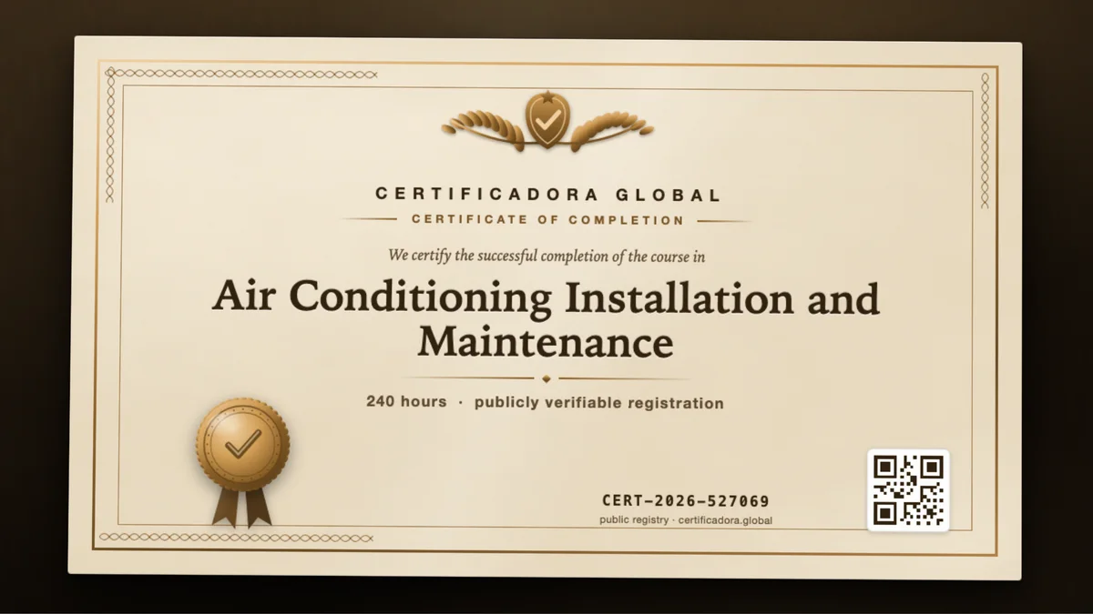 Cover of the Air Conditioning Installation and Maintenance course
