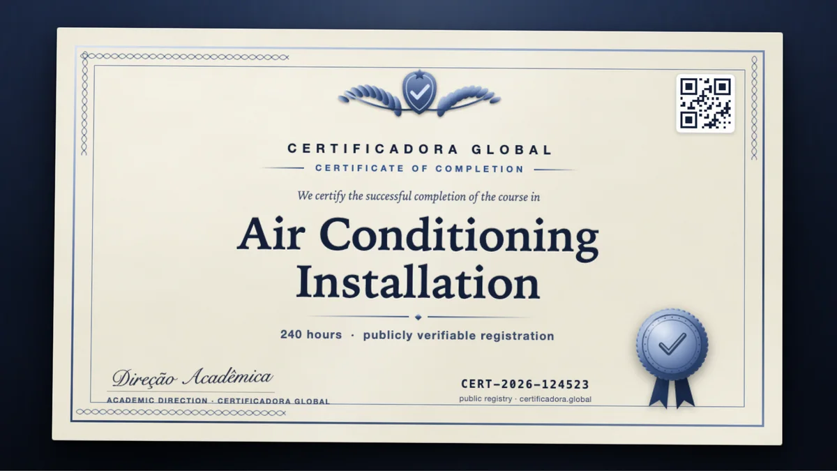 Cover of the Air Conditioning Installation course