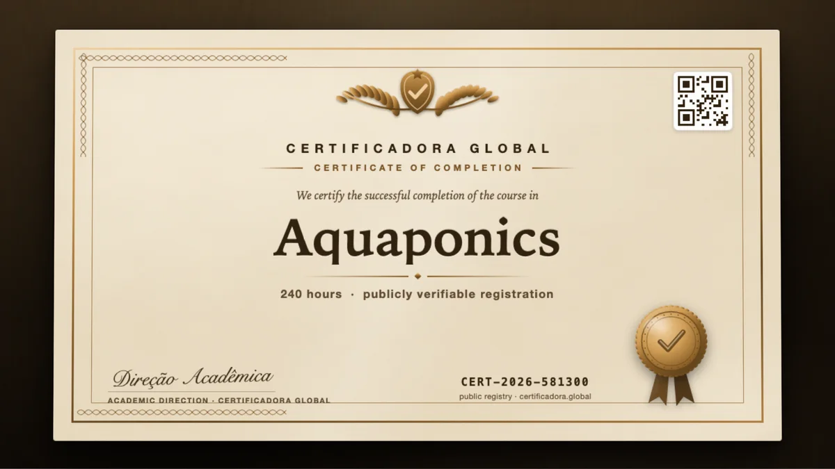 Cover of the Aquaponics course