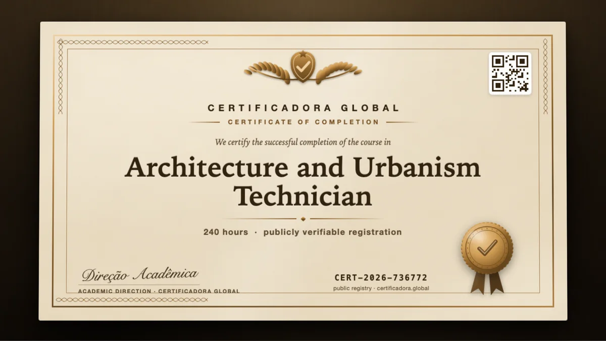 Cover of the Architecture and Urbanism Technician course