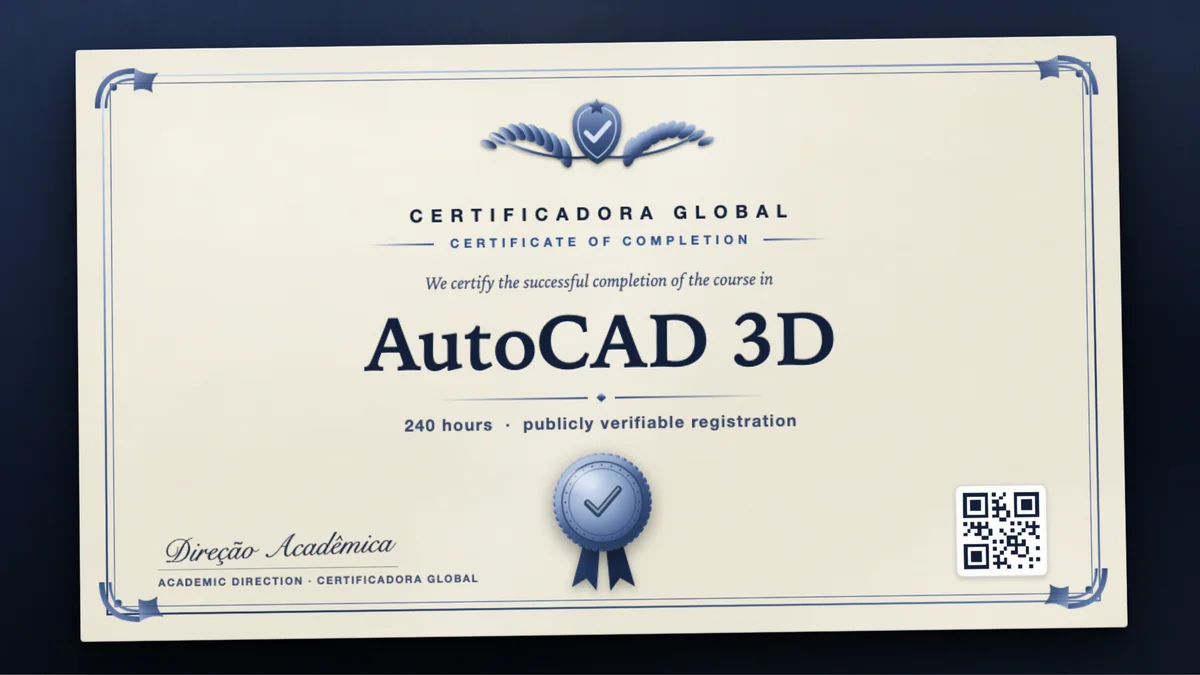 Cover of the AutoCAD 3D course