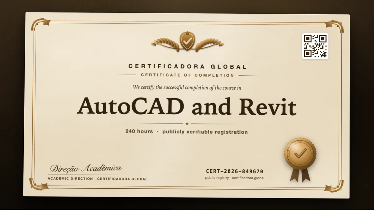 Cover of the AutoCAD and Revit course