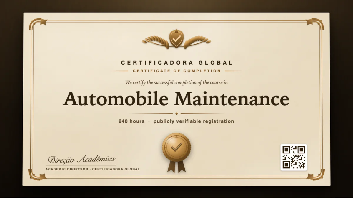 Cover of the Automobile Maintenance course