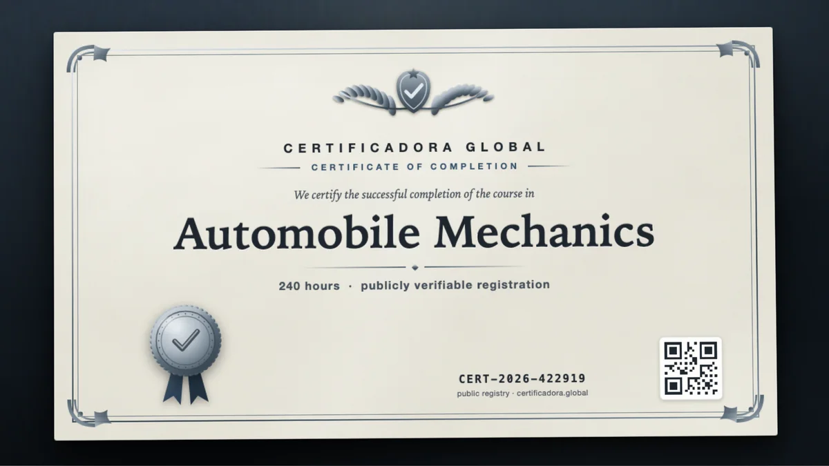 Cover of the Automobile Mechanics course