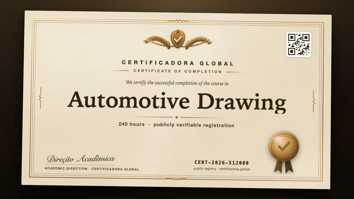 Cover of the Automotive Drawing course