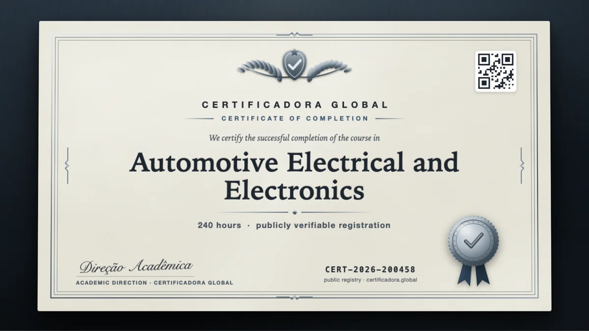 Cover of the Automotive Electrical and Electronics course