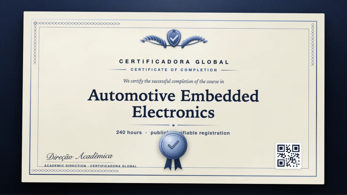 Cover of the Automotive Embedded Electronics course