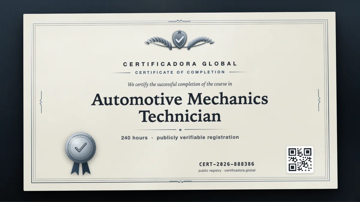 Cover of the Automotive Mechanics Technician course