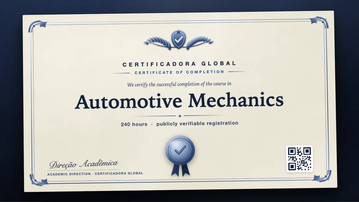 Cover of the Automotive Mechanics course