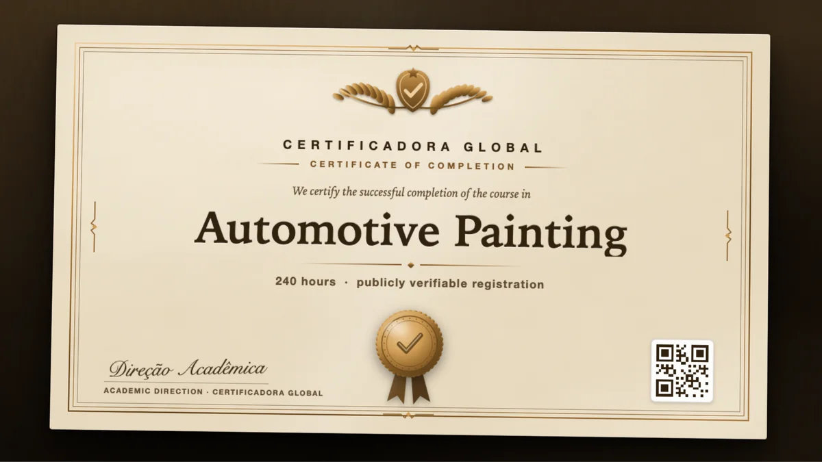 Cover of the Automotive Painting course