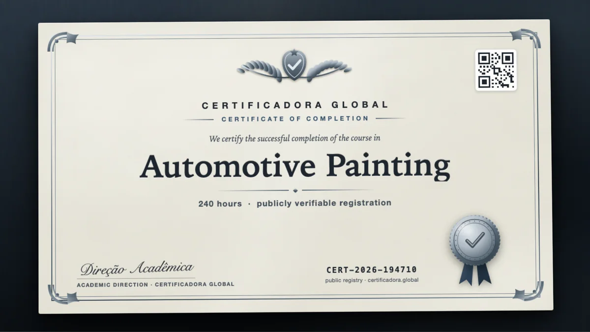 Cover of the Automotive Painting course