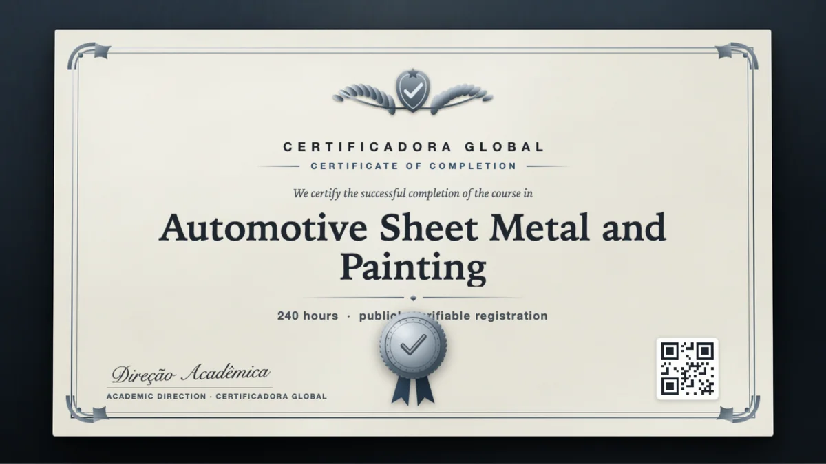 Cover of the Automotive Sheet Metal and Painting course