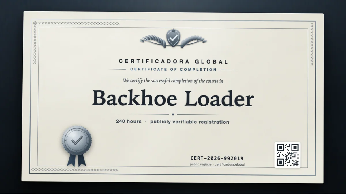 Cover of the Backhoe Loader course
