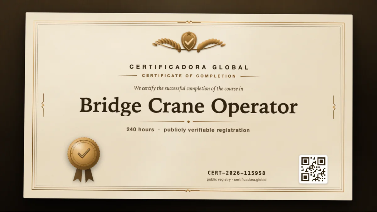 Cover of the Bridge Crane Operator course