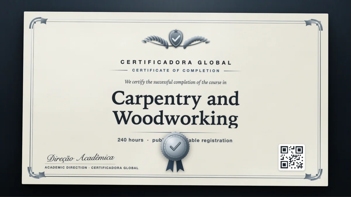 Cover of the Carpentry and Woodworking course