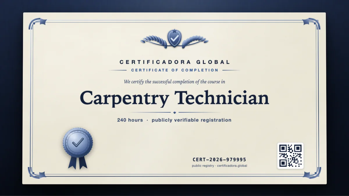 Cover of the Carpentry Technician course