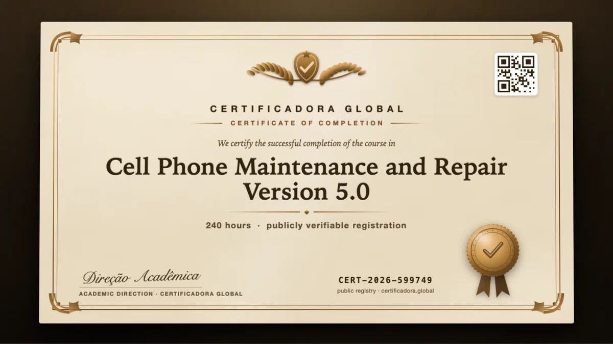 Cover of the Cell Phone Maintenance and Repair Version 5.0 course