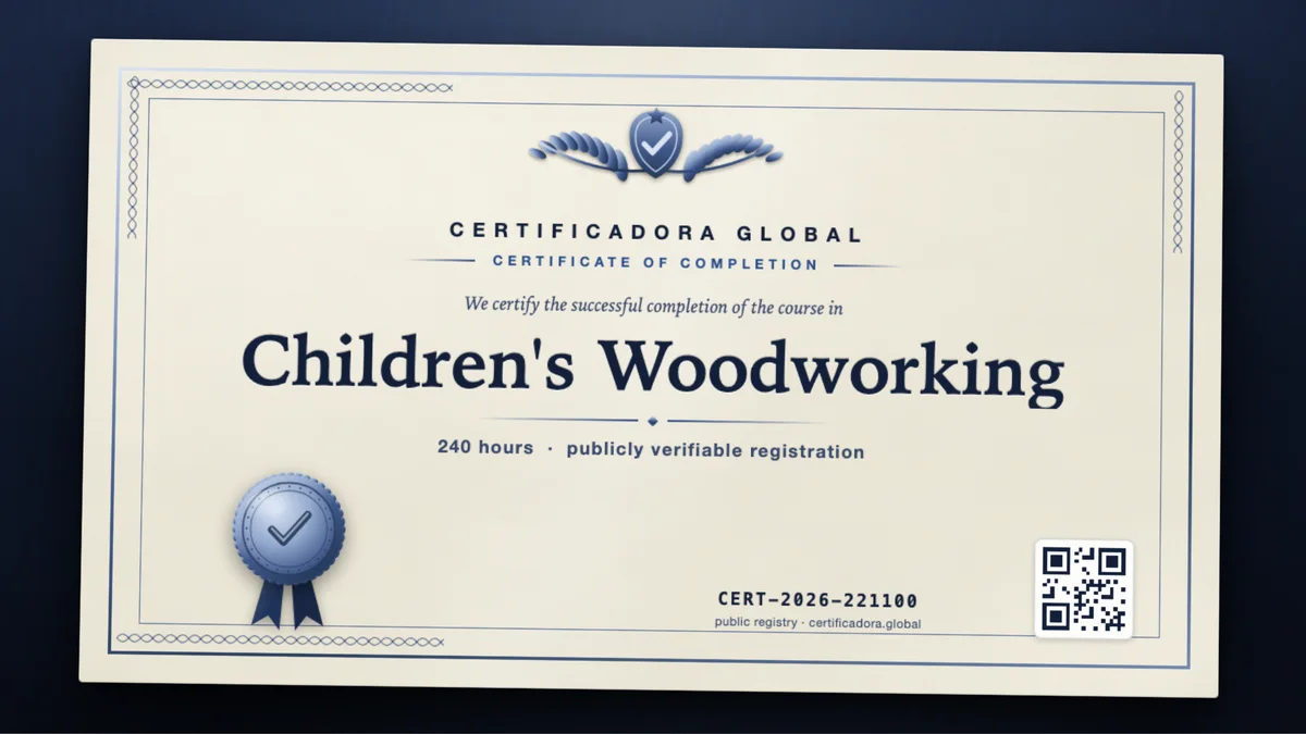 Cover of the Children's Woodworking course