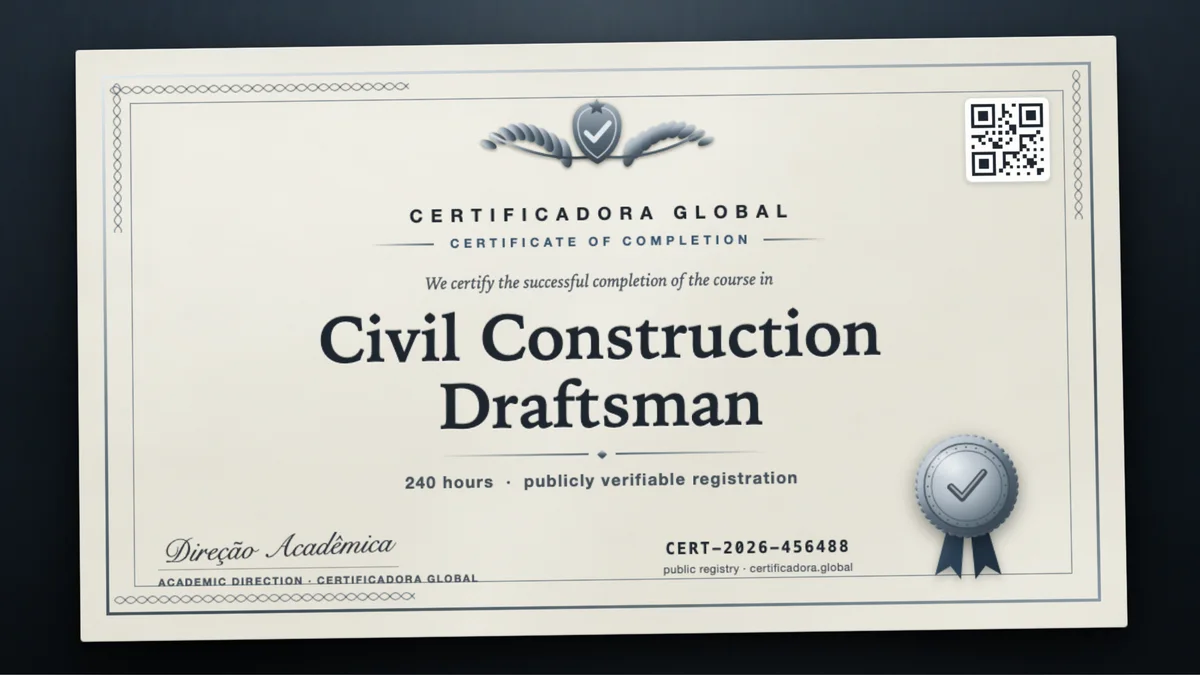 Cover of the Civil Construction Draftsman course
