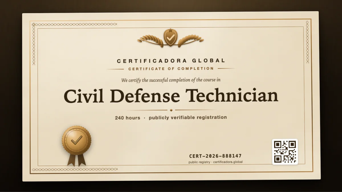 Cover of the Civil Defense Technician course