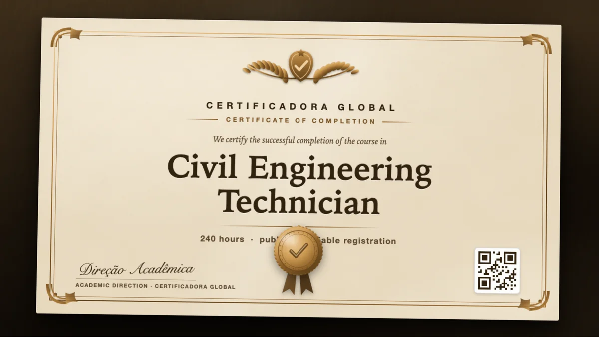 Cover of the Civil Engineering Technician course