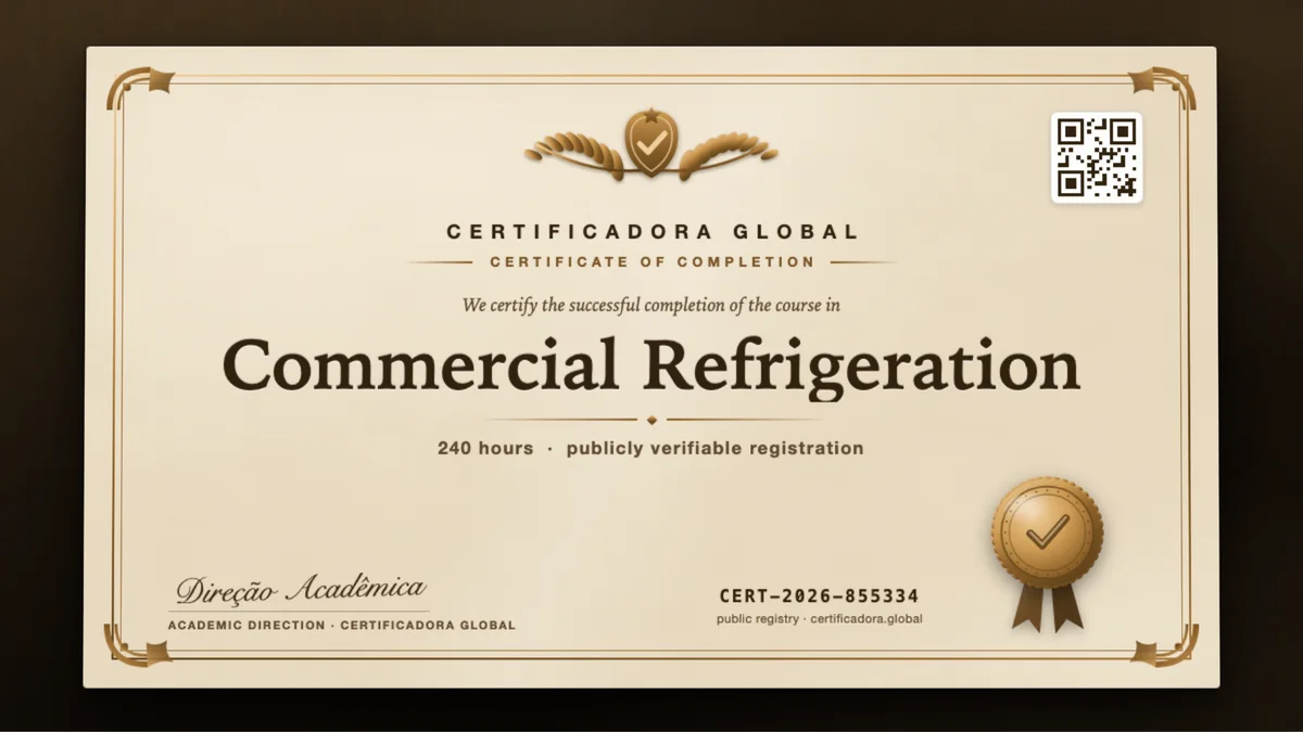 Cover of the Commercial Refrigeration course