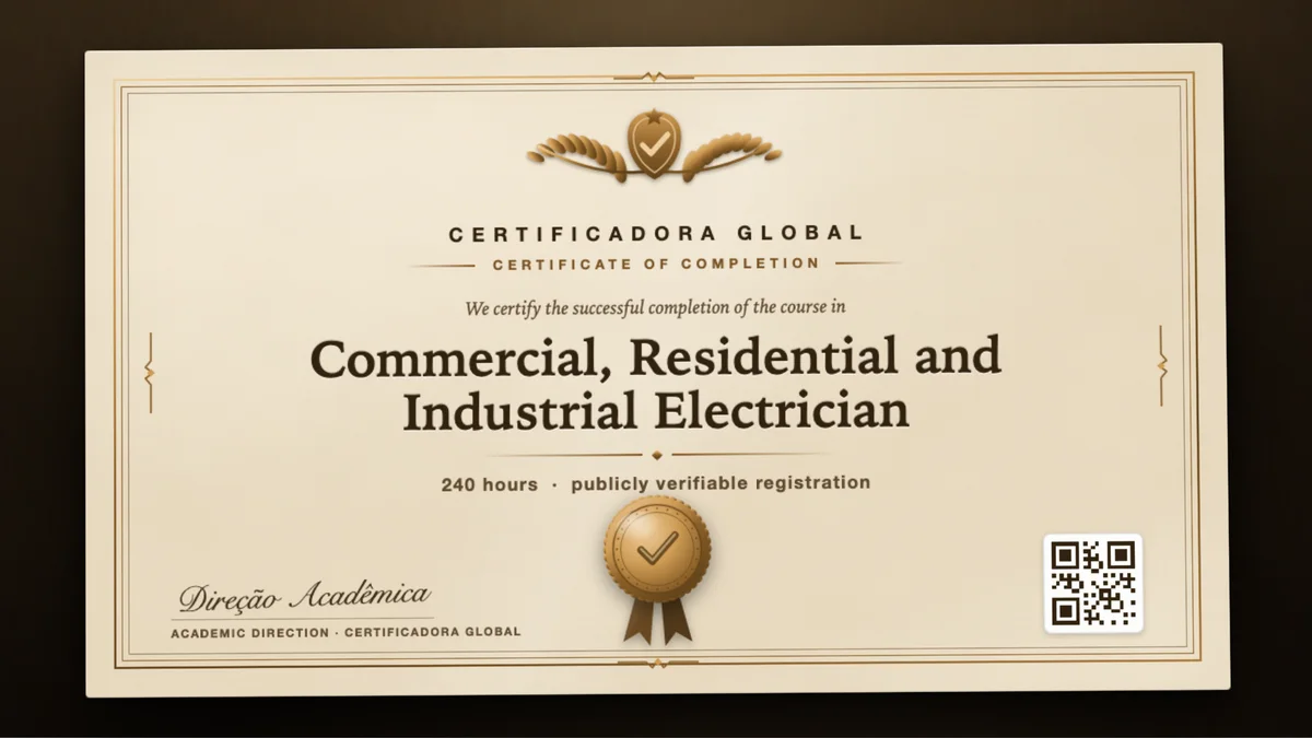 Cover of the Commercial, Residential and Industrial Electrician course