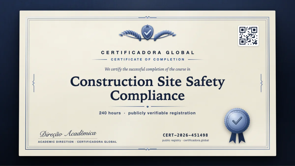 Cover of the Construction Site Safety Compliance course