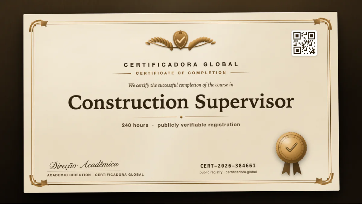 Cover of the Construction Supervisor course