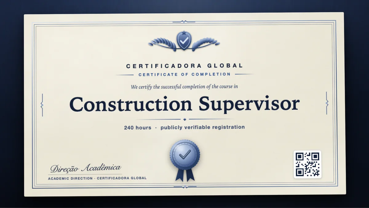 Cover of the Construction Supervisor course