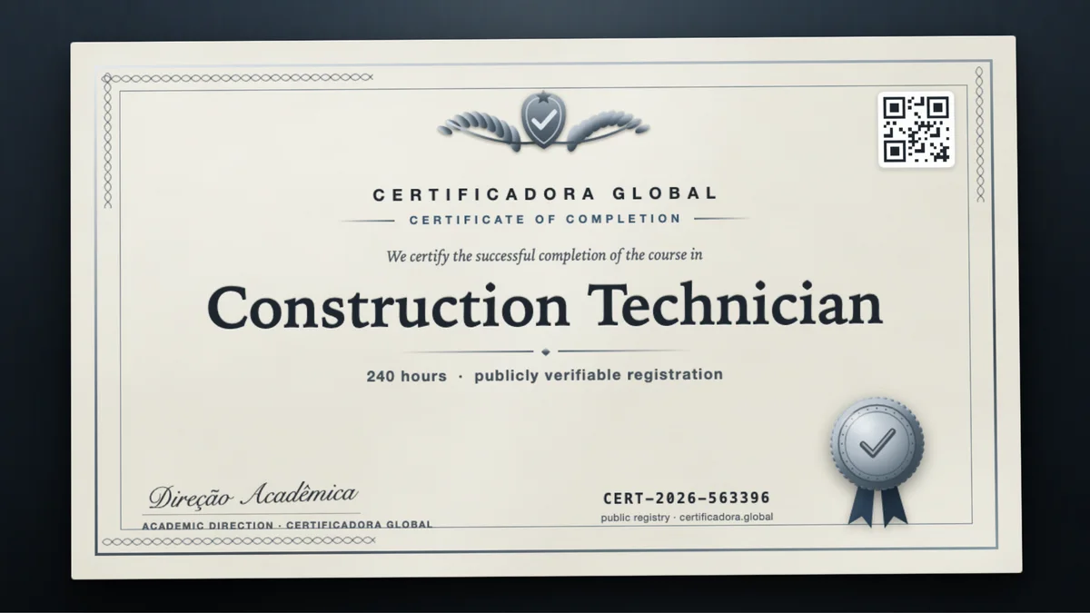 Cover of the Construction Technician course