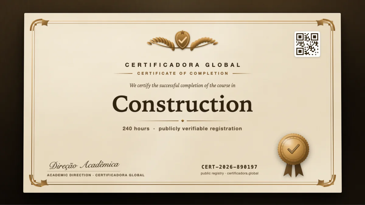 Cover of the Construction course