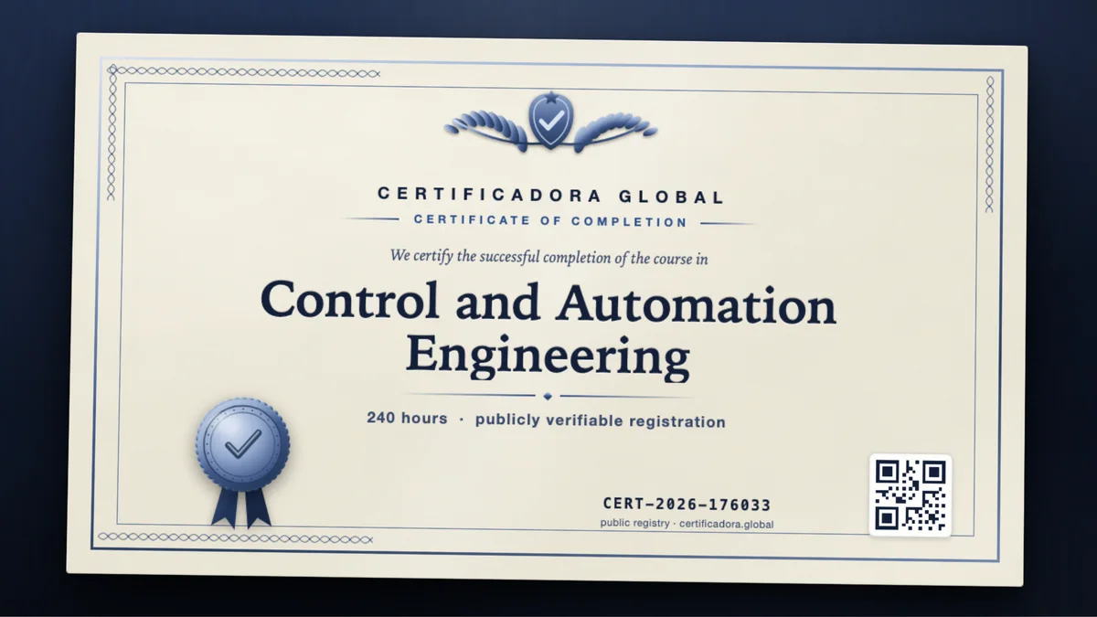 Cover of the Control and Automation Engineering course