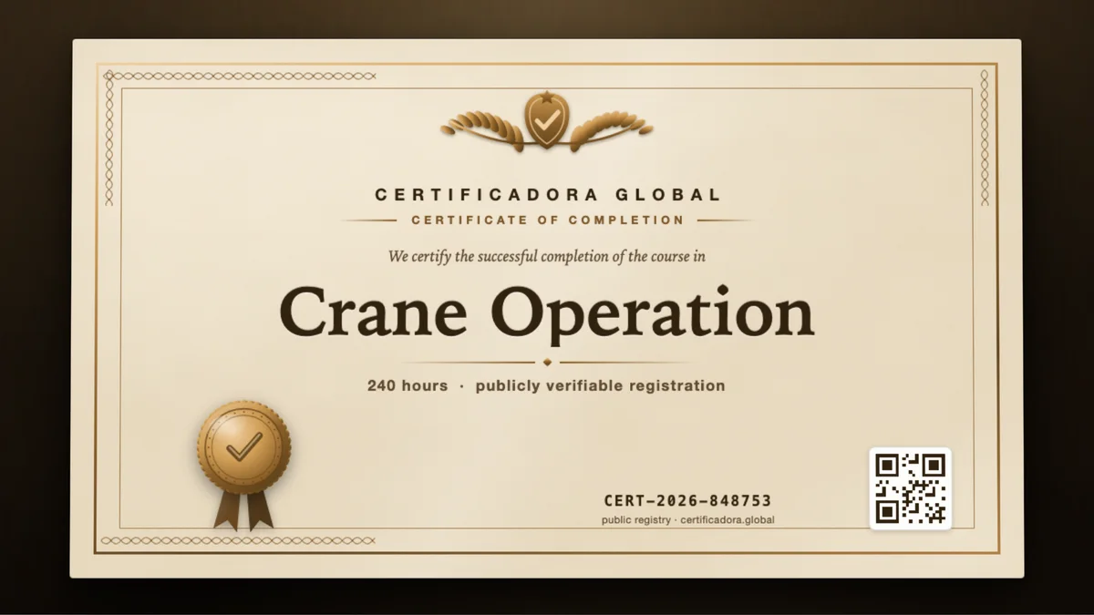 Cover of the Crane Operation course