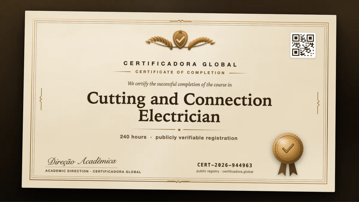 Cover of the Cutting and Connection Electrician course