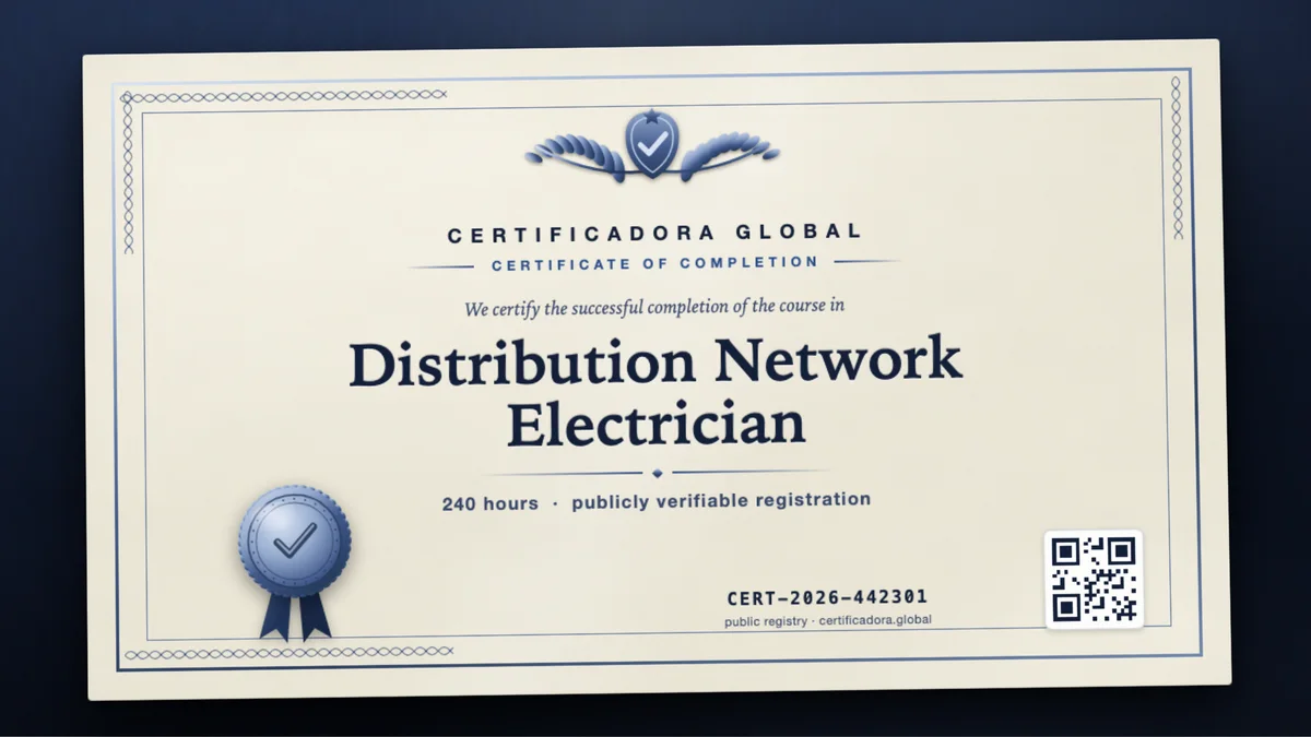 Cover of the Distribution Network Electrician course