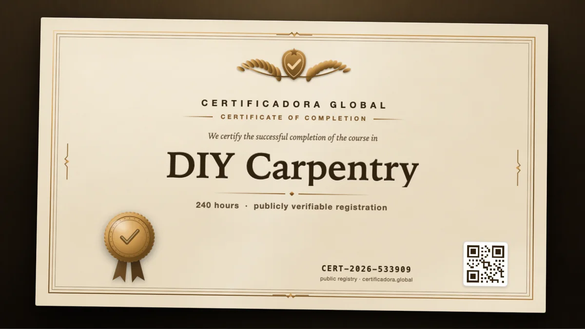 Cover of the DIY Carpentry course
