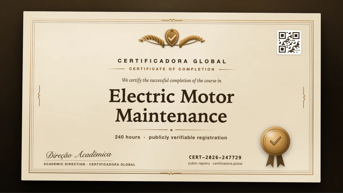 Cover of the Electric Motor Maintenance course