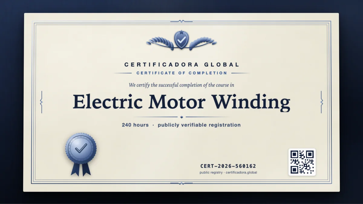 Cover of the Electric Motor Winding course