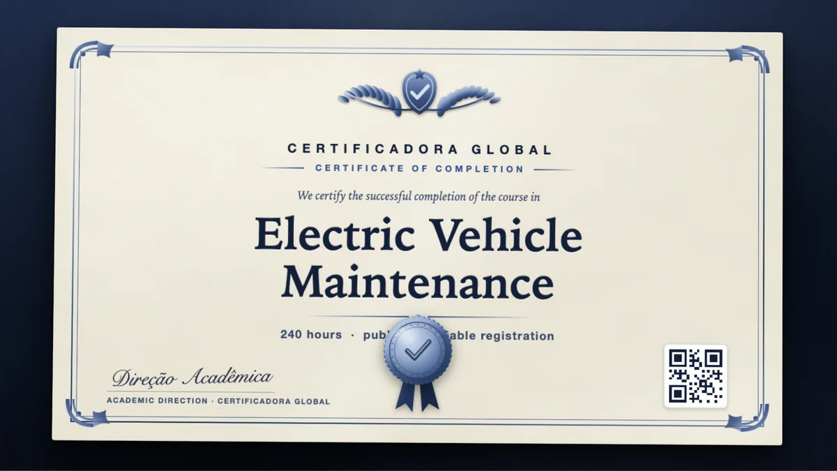Cover of the Electric Vehicle Maintenance course