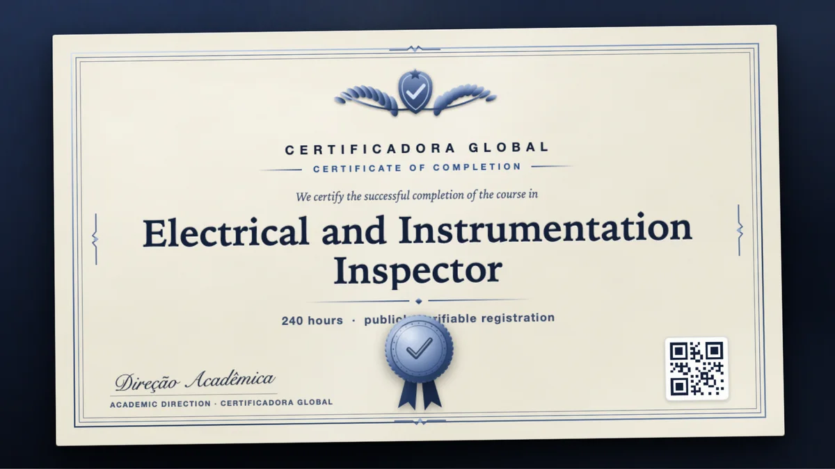 Cover of the Electrical and Instrumentation Inspector course