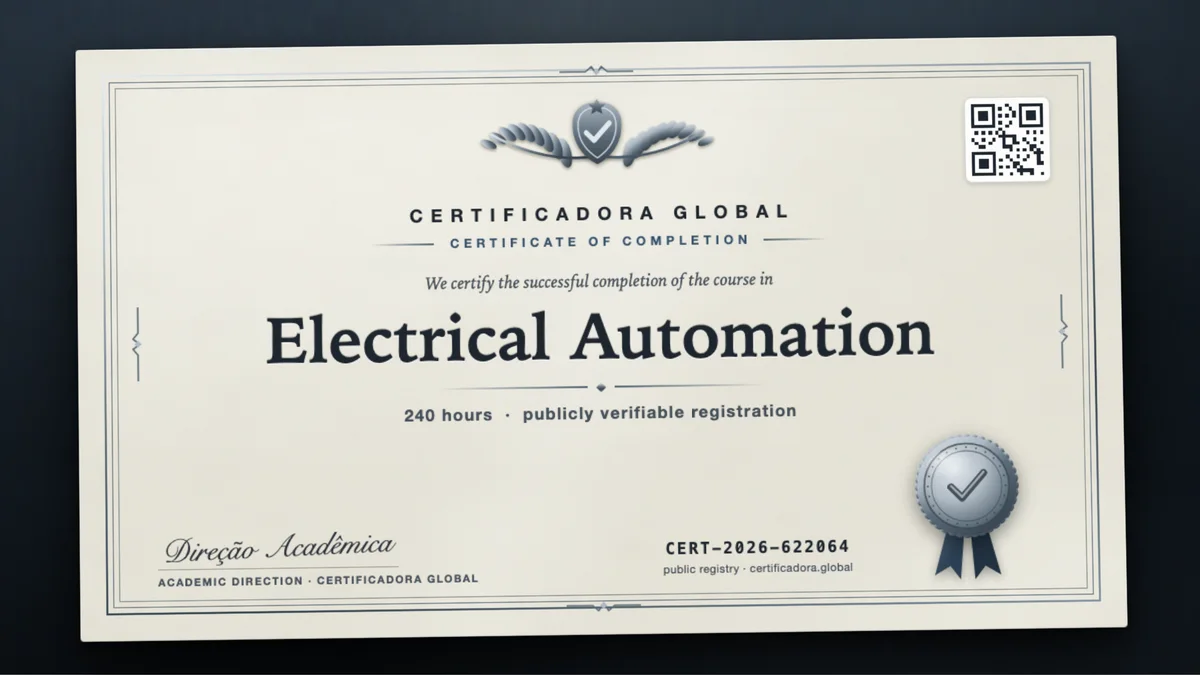 Cover of the Electrical Automation course