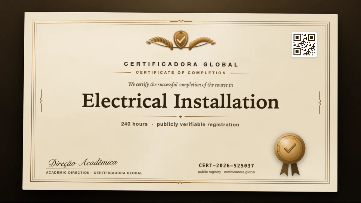 Cover of the Electrical Installation course