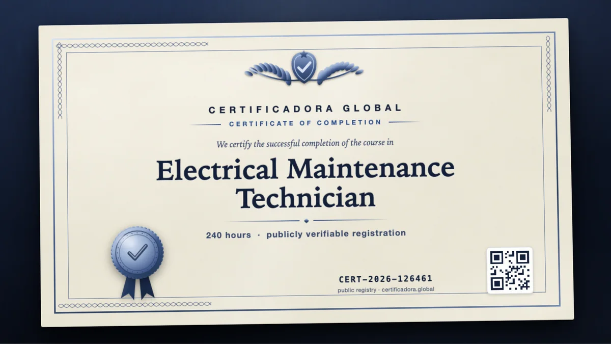 Cover of the Electrical Maintenance Technician course