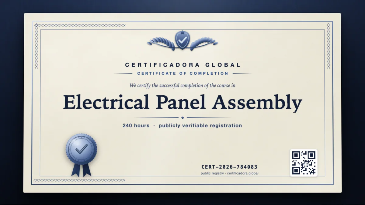 Cover of the Electrical Panel Assembly course